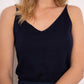 Lexi Shiny Tank Cami  - Black