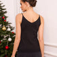 Lexi Shiny Tank Cami  - Black