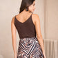 Lexi Shiny Tank Cami - Chocolate