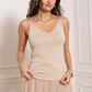 Lexi Shiny Tank Cami - Beige