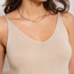 Lexi Shiny Tank Cami - Beige