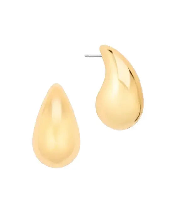 Metal Dome Hoop Earring-610 ACCESSORIES - EARRING-FORMAL SOCIETY