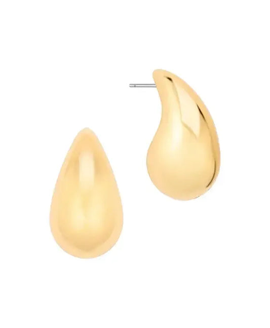 Metal Dome Hoop Earring-610 ACCESSORIES - EARRING-FORMAL SOCIETY