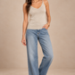 Lexi Shiny Tank Cami - Ecru