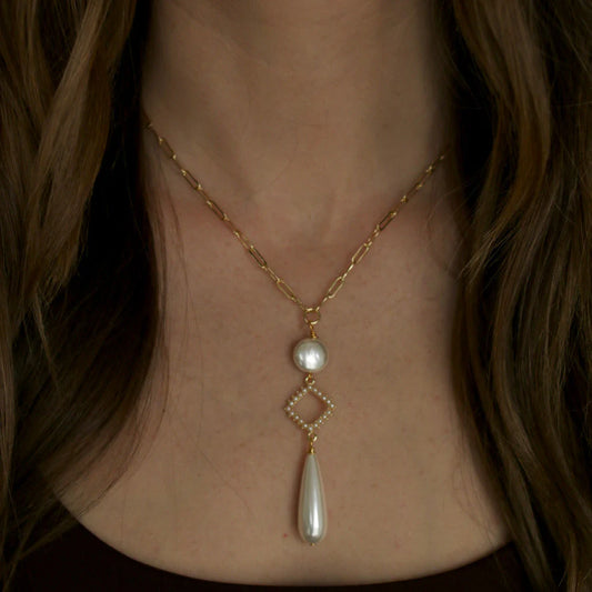 Mother's Day Drop Necklace-620 ACCESSORIES - NECKLACE-FORMAL SOCIETY