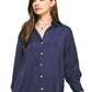 Navy Button Down Blouse-300 RTW TOP - LONG SLEEVE-FORMAL SOCIETY