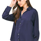 Navy Button Down Blouse