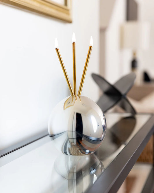 Neva Silver Candle Holder