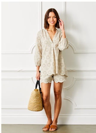 Pearl Broderie Anglais Top-310 RTW TOP - SHORT SLEEVE-FORMAL SOCIETY
