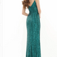 Long Sequin Prom Dress with Spaghetti Straps