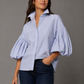 Blue Pinstripe Blouse