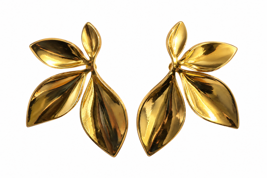 Gold Floral Earring