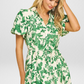 Floral Printed Button Down Mini Dress
