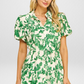 Floral Printed Button Down Mini Dress
