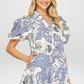 Floral Striped Mini Dress