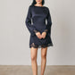 Satin & Lace Long Sleeve Mini Dress