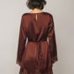 Satin & Lace Long Sleeve Mini Dress