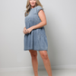 Braided Denim Mini Dress