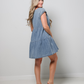 Braided Denim Mini Dress