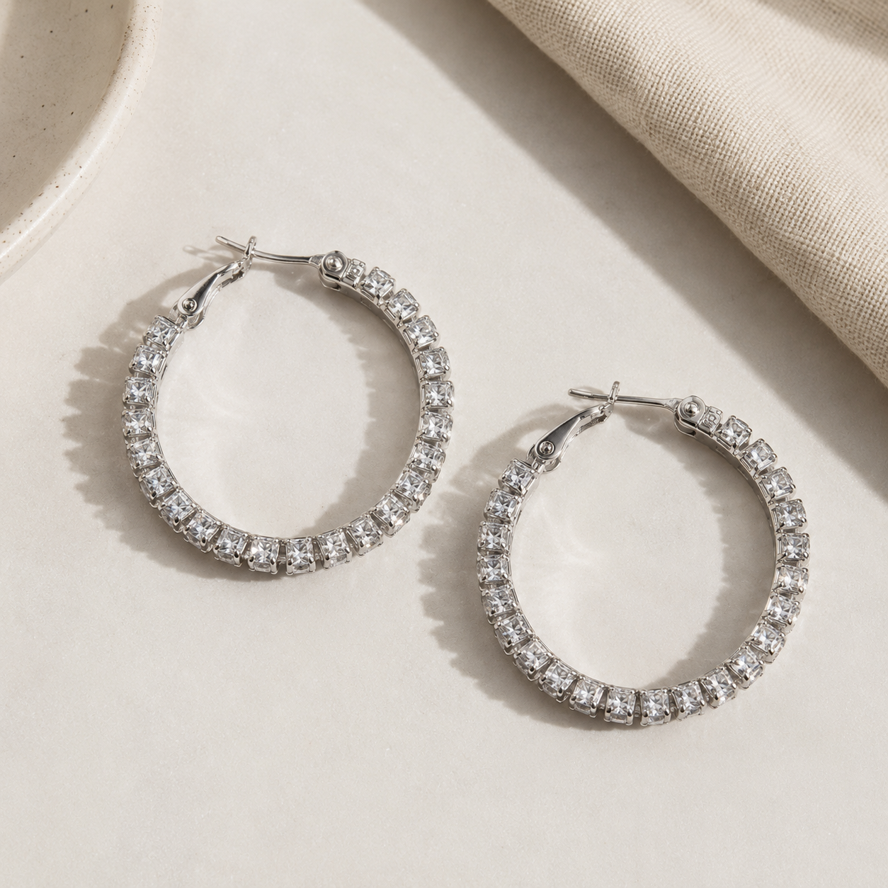 Crystal Hoop Earrings