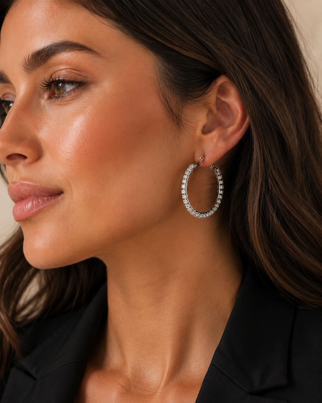 Crystal Hoop Earrings