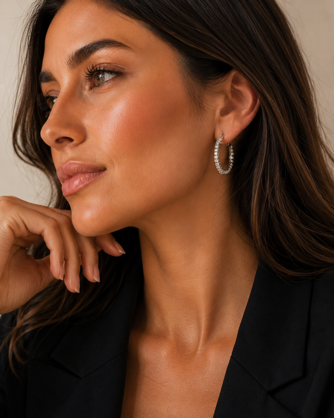 Crystal Hoop Earrings