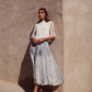 Blue Toile De Jouy Tulle Skirt