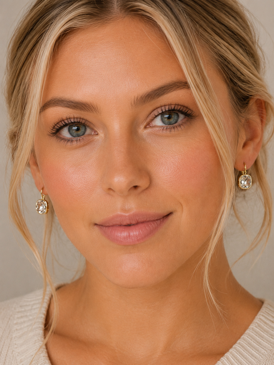 Crystal Gold Earring