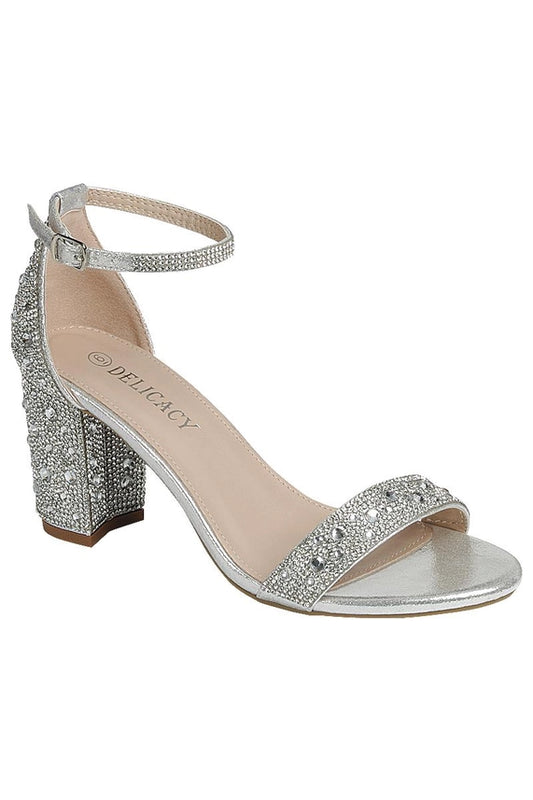 Cami Block Heel Dress Sandal - Silver