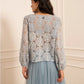 Textured Rosette Blouse