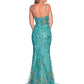 Turquoise & Gold Prom Dress-999 FORMAL - PROM-FORMAL SOCIETY