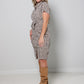 Button Down Animal Midi