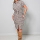 Button Down Animal Midi