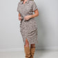 Button Down Animal Midi
