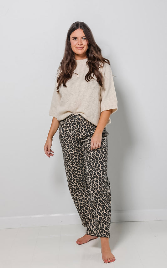 High Rise Leopard Barrel