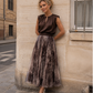 Toile De Jouy Tulle Skirt | Chocolate