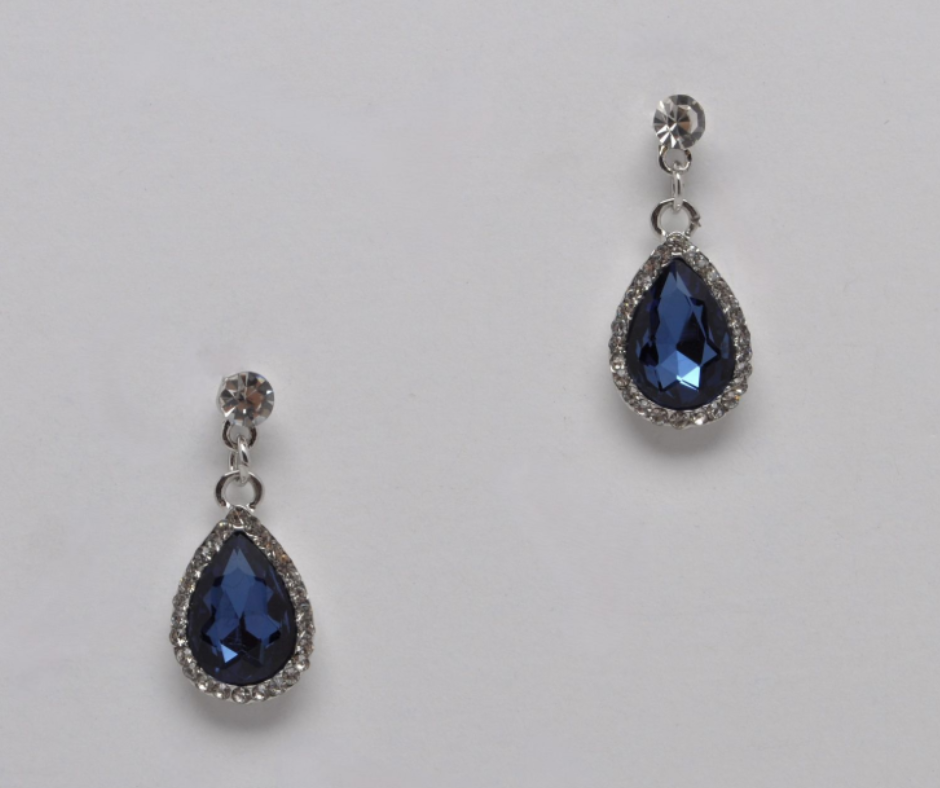 Sapphire Rhinestone Drop Earring