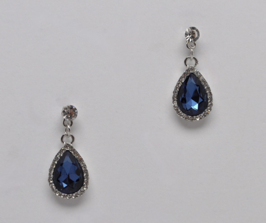 Sapphire Rhinestone Drop Earring