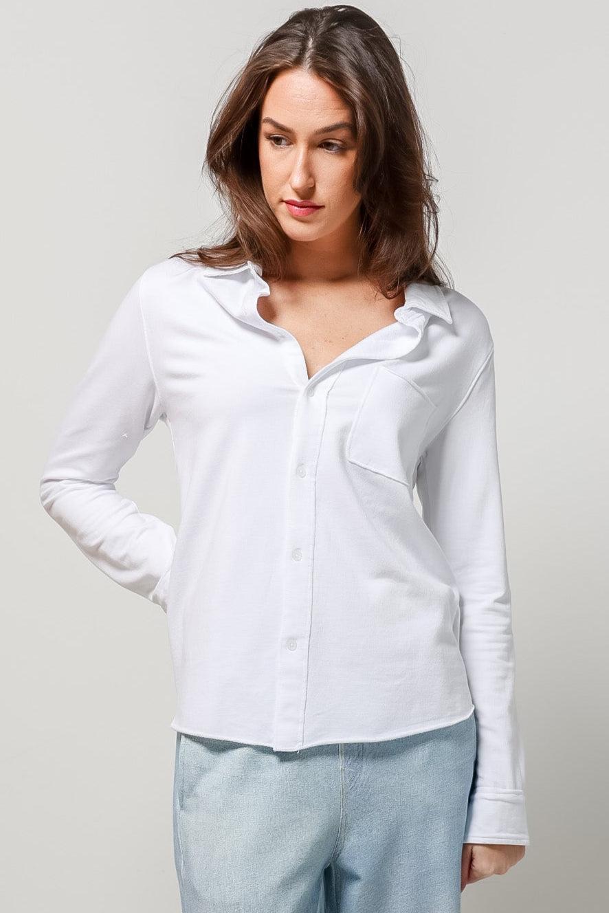 White Logan Shirt-310 RTW TOP - BLOUSE-FORMAL SOCIETY