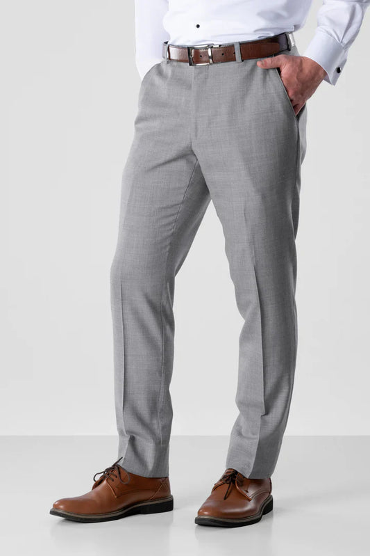 Allure Men Heather Grey Suit Pant-JFW-DISTRICT 1