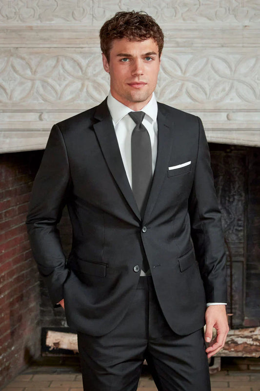 Black Slim Fit Suit Coat-JFW-DISTRICT 1