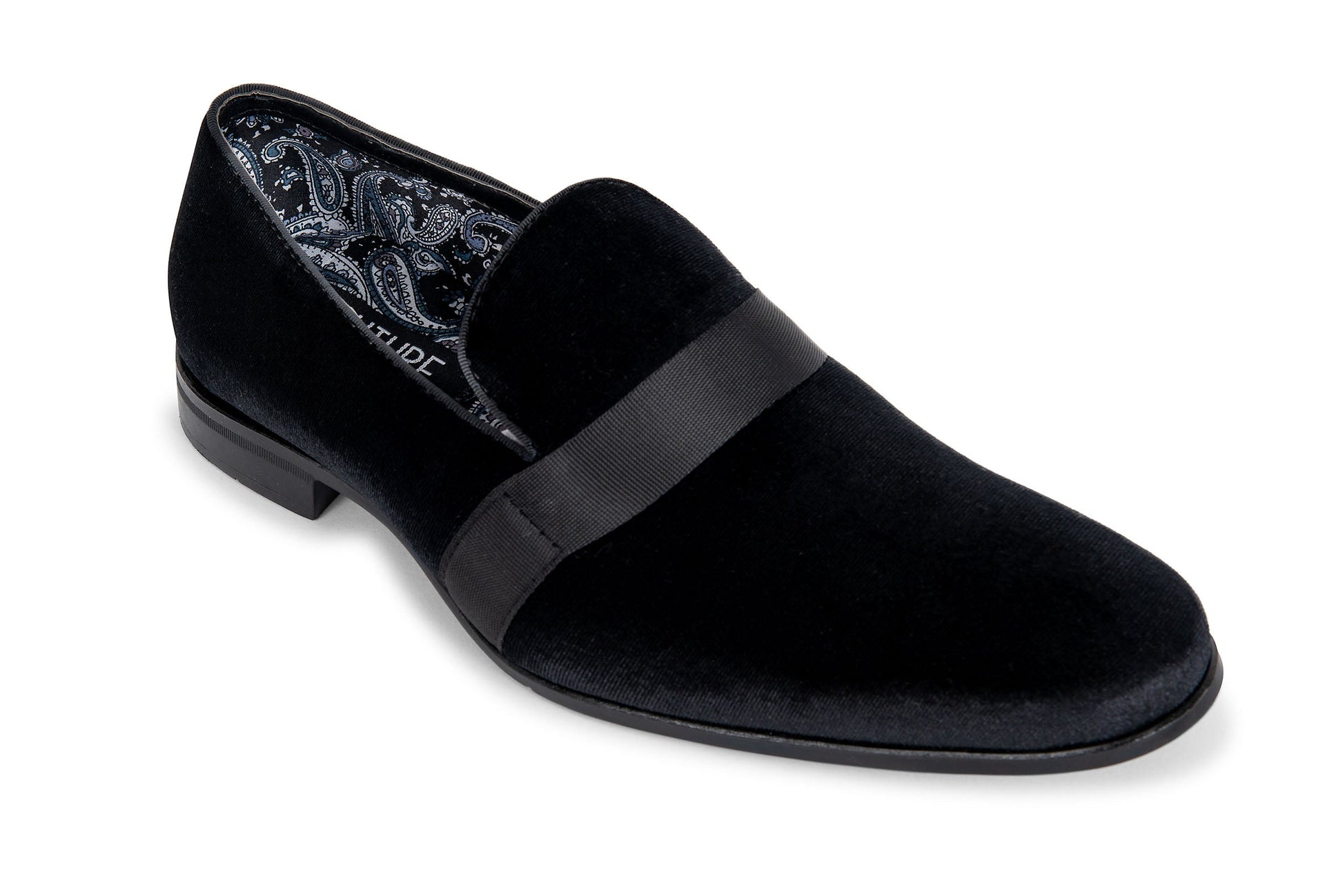 Black Velvet Sparkle Slip-On Shoe-JFW-DISTRICT 1