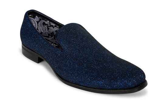Blue Subtle Sparkle Slip-On Shoe-JFW-DISTRICT 1