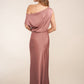 Custom Gown | Gorgeous Lux Charmeuse A-line Gown with Asymmetrical One Shoulder Design (Copy)