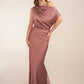 Custom Gown | Gorgeous Lux Charmeuse A-line Gown with Asymmetrical One Shoulder Design (Copy)