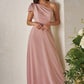 Custom Gown | Charlotte Chiffon one shoulder dress