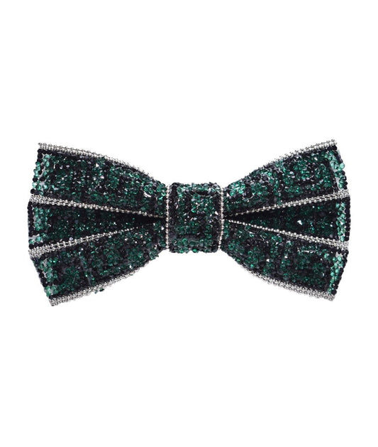 Emerald Green Sparkling Bow Tie