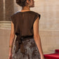 Maguie Back-Tie Top - Chocolate