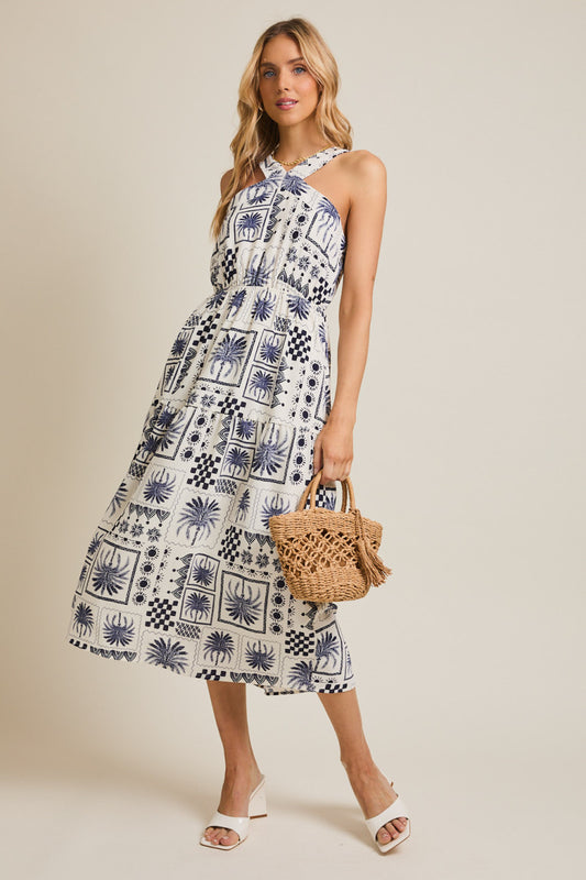 Abstract Print Dress