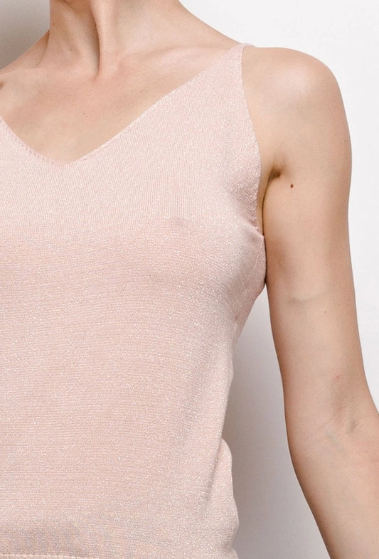 Lexi Shiny Tank Cami - Pink